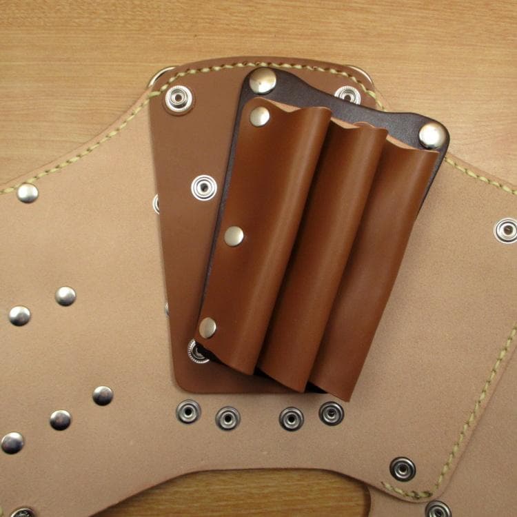 キャメル＆焦げ茶 6丁差し 本革シザーケース SCA-61/CCA - メルカリ