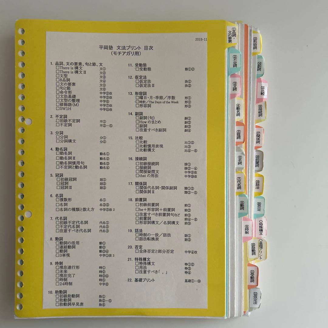 平岡塾 文法プリント - メルカリ