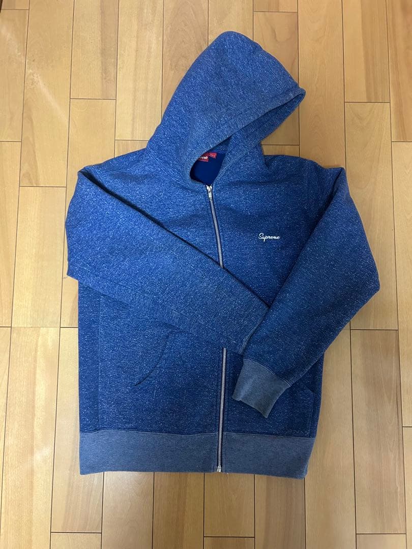 Supremeジップパーカーブルー　青　Mサイズ