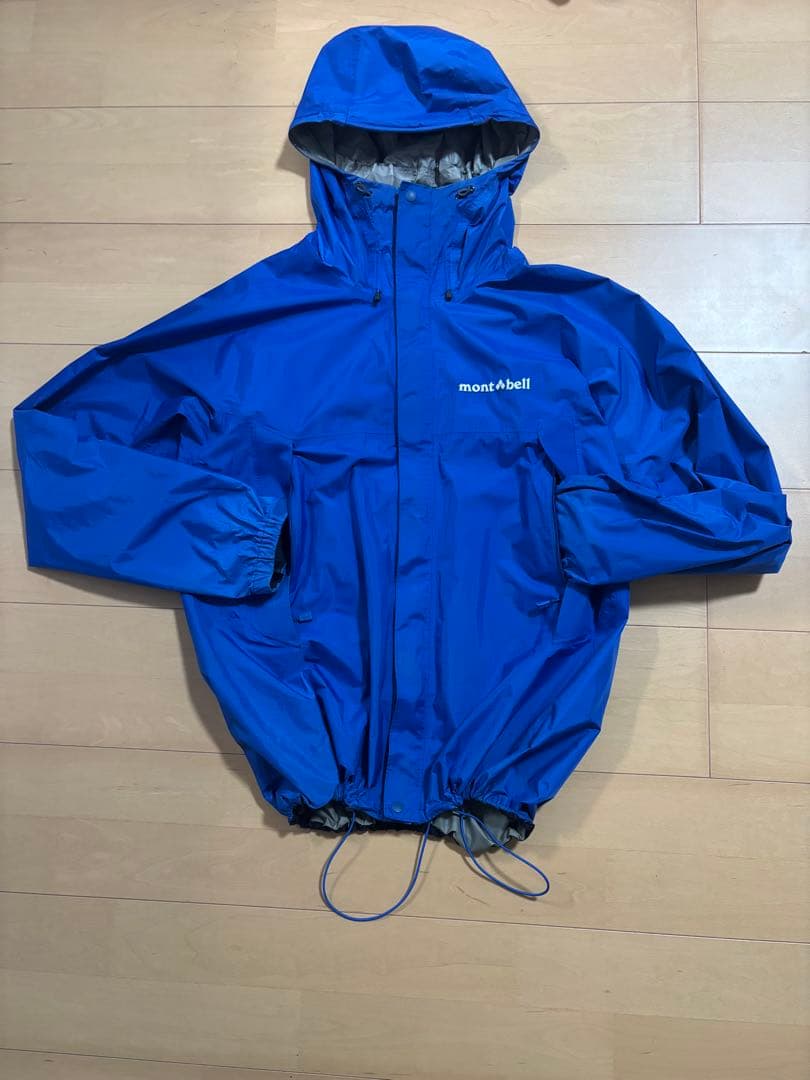montbellマウンテンパーカー ドローコード　収納袋付き　テック系 y2k
