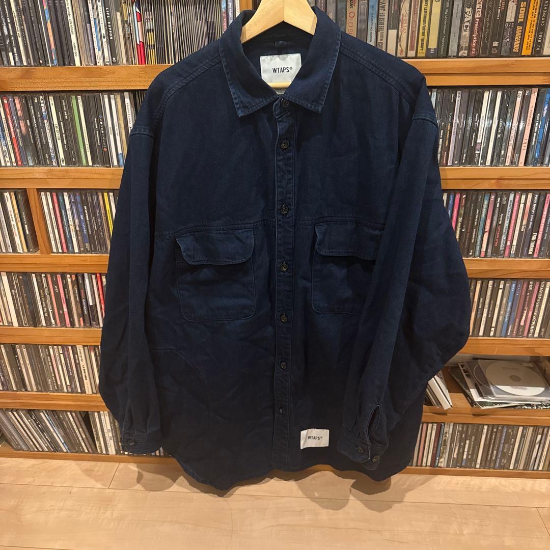 WTAPS ネイビー 長袖シャツ X 03 WCPO WTAPS WCPO / LS / COTTON DENIM INDIGO LARGE 03 231WVDT-SHM01