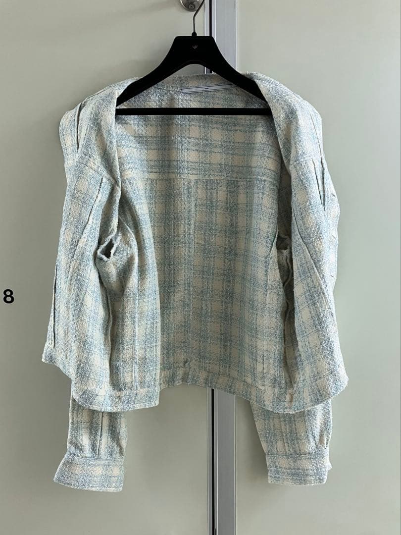 tokio】チェック ファンシー ツィード トラッカージャケット