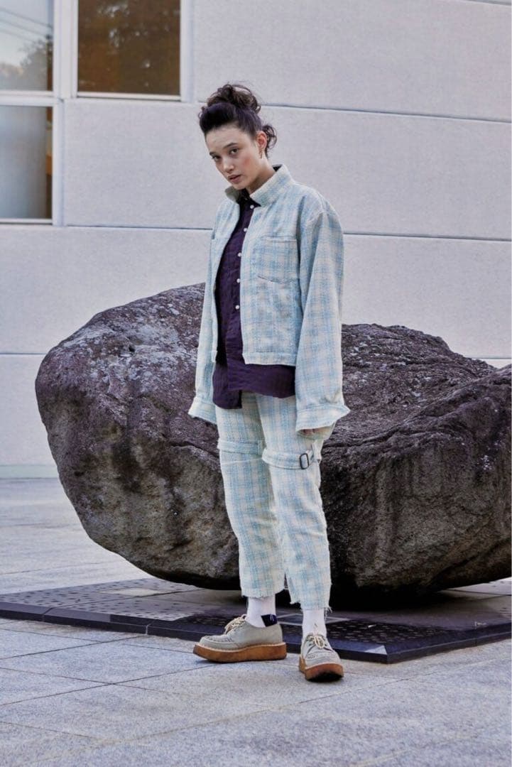 tokio】チェック ファンシー ツィード トラッカージャケット