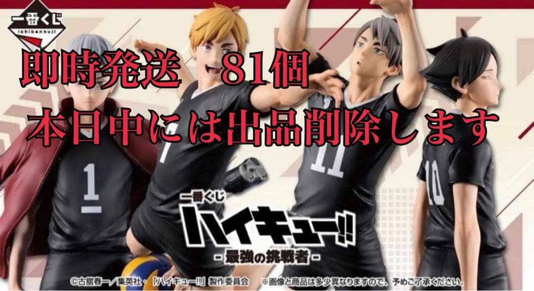 一番くじ ハイキュー！！最強の挑戦者 1ロット分 合計81個 A〜I +ラスワン