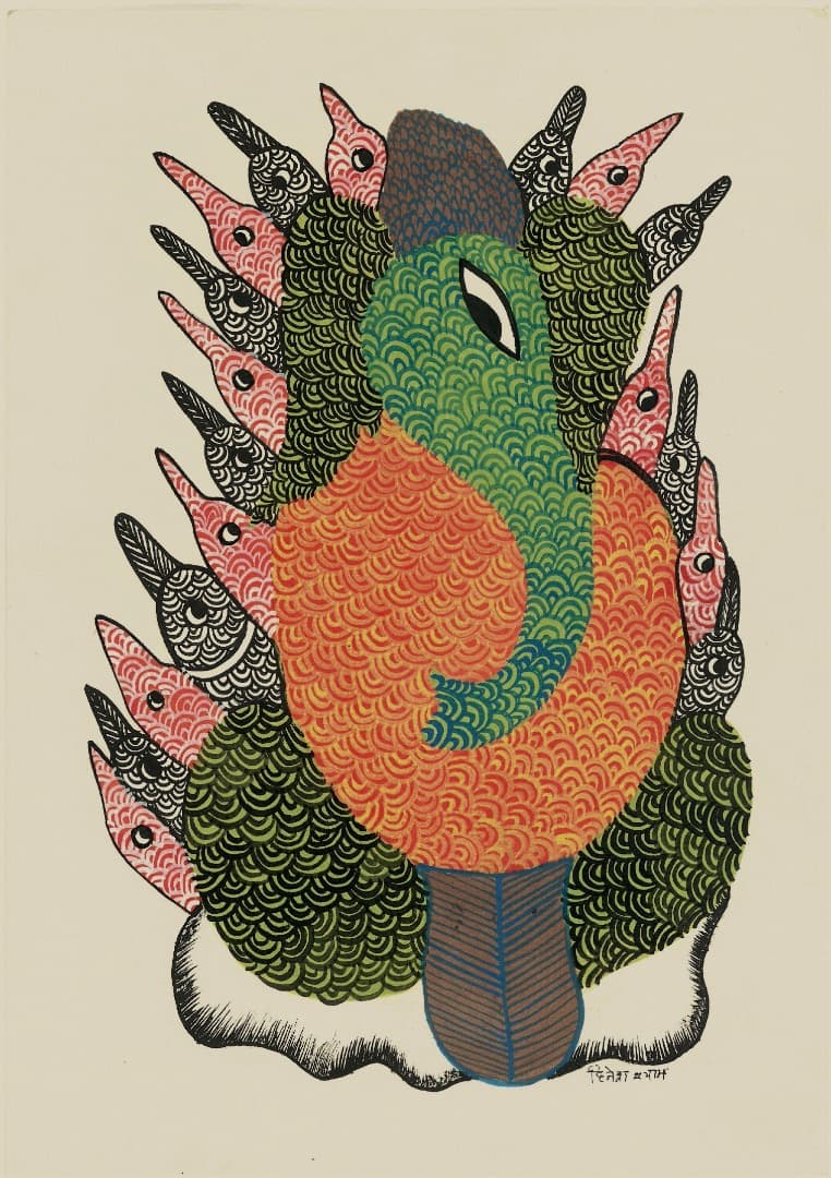 ゴンドアートNo.2　ガネーシャ ゴンドアートNo.2 ガネーシャ