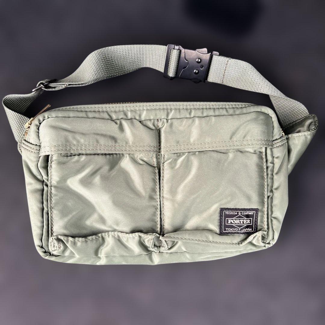 ポーター　タンカー　ウエストポーチ　セージグリーン