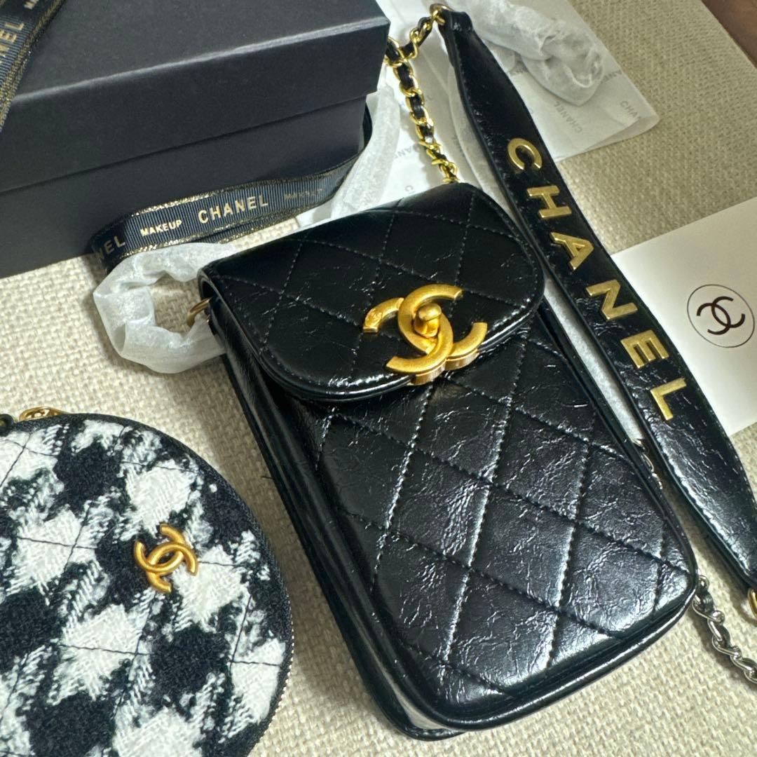 非売品 シャネル ノベルティ スマホポーチ ミニバッグ 斜め掛け - メルカリ