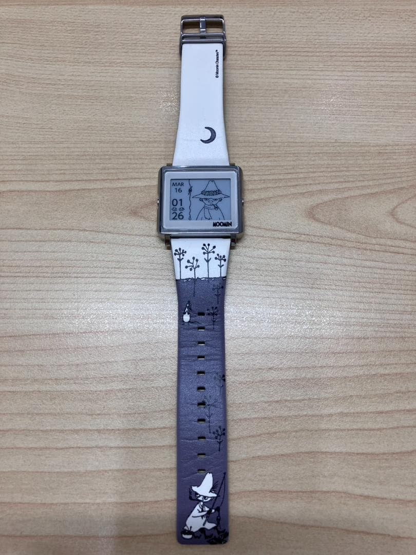 値下げ！美品電池交換2025.3月スナフキンムーミン　スマートキャンバス　腕時計 希少 廃盤 電池交換済 美品 スマートキャンバス エプソン ムーミン