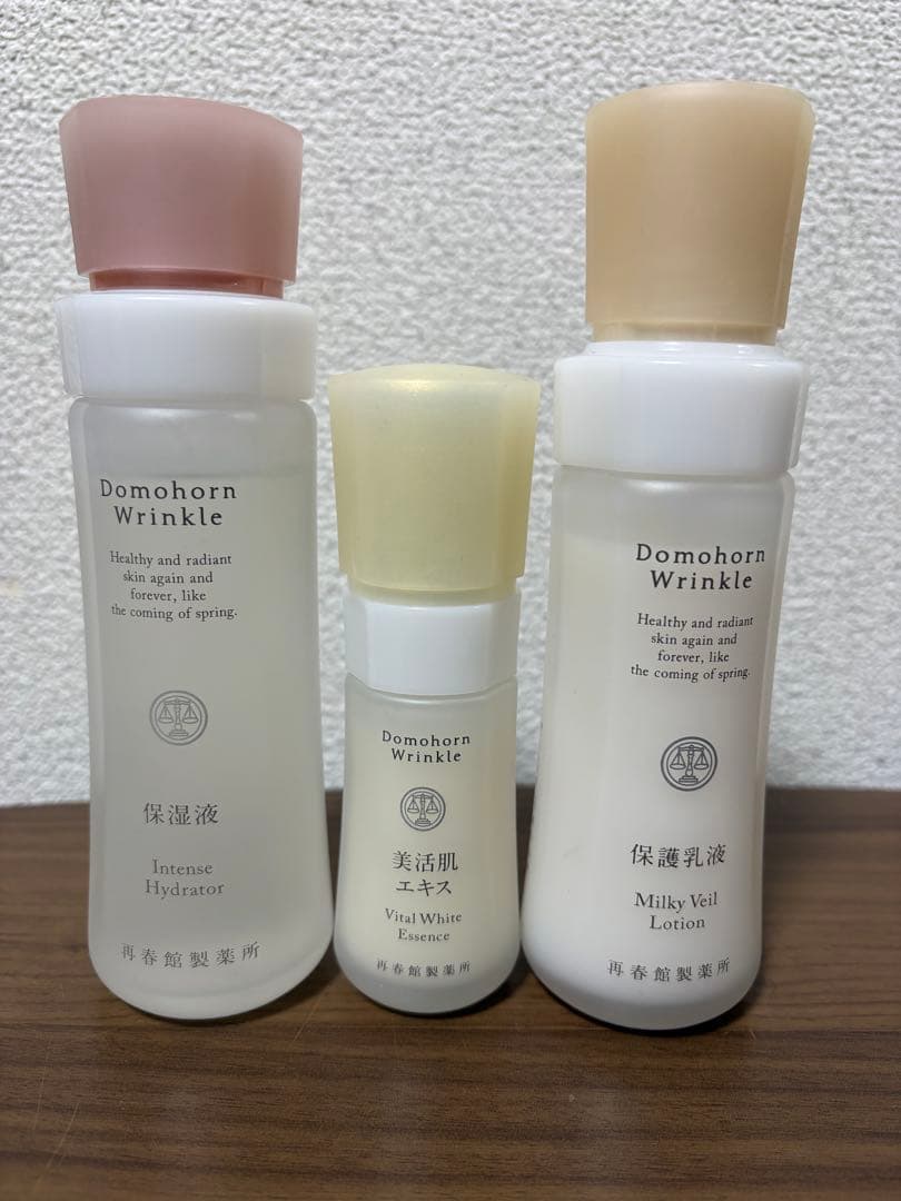 ドモホルンリンクル 保湿液、美活肌エキス、保護乳液