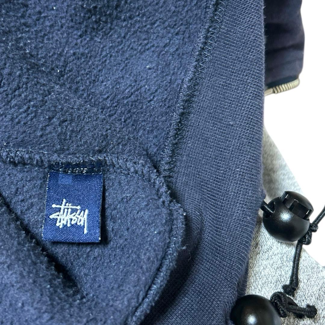 old stussy 90s 紺タグ ジップパーカー ネイビー ドローコード - メルカリ