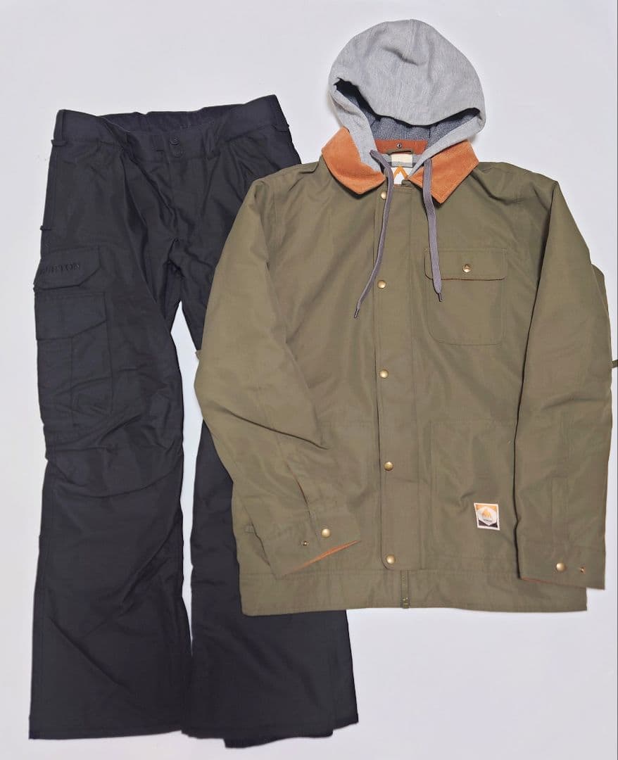 BURTON バートン スノーボード ウェア 上下セット　М カーキ　ブラック