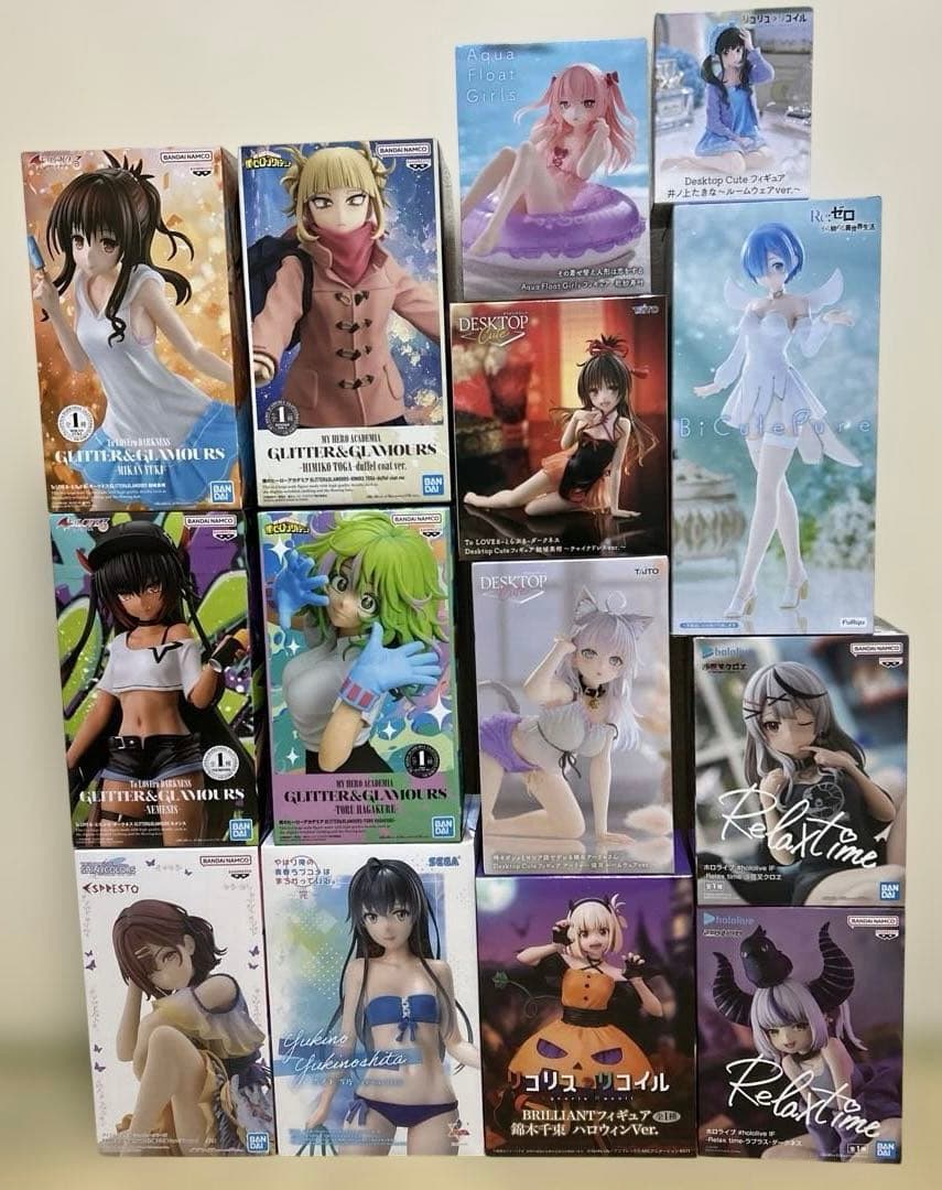 美少女プライズフィギュアセット　ヒロアカ　ホロライブ　ToLOVEる　14点