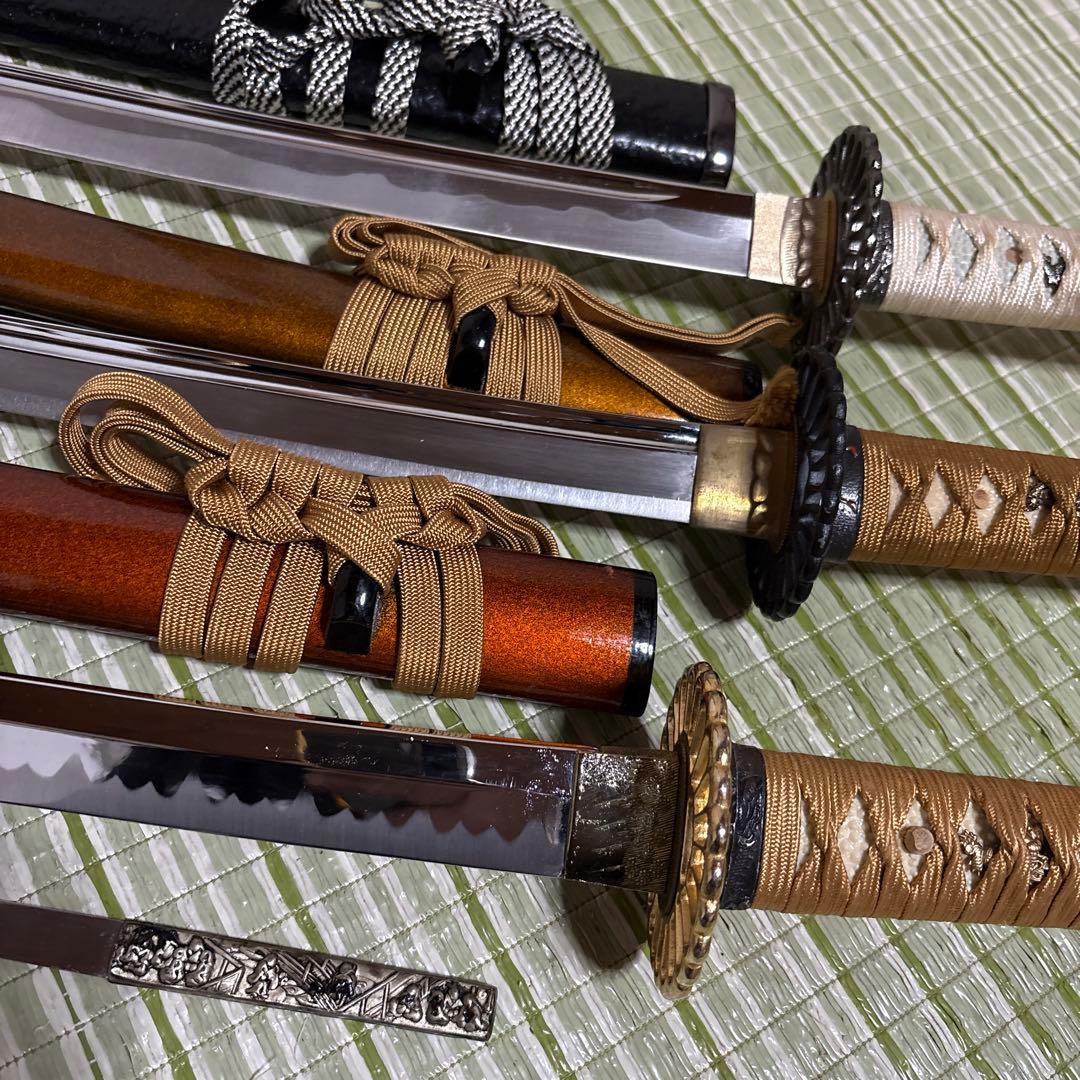 模造刀 模擬刀 小柄 武士 侍 伝統工芸 剣 ソード 太刀 鍔 3本セット