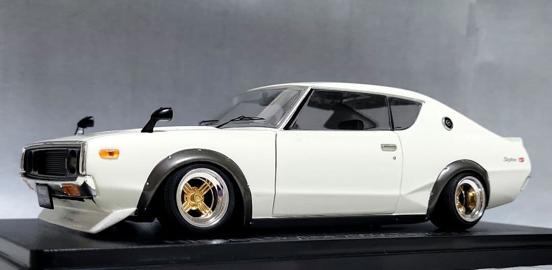 1/24　スカイライン改　ケンメリ2Dr　GT-R　シャドー　深リム　ホイール イグニッションモデル 1/18 LB-WORKS ケンメリ 2Dr アドバンカラー/深