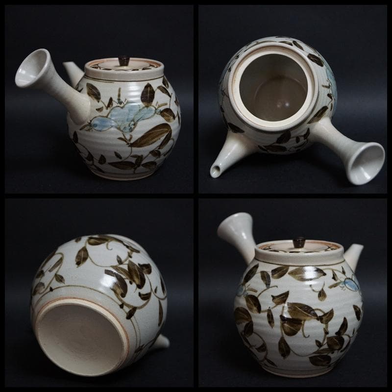 平安 楽峰造 色絵『花文』 急須 煎茶碗(五客) 煎茶器揃え 共箱 - メルカリ