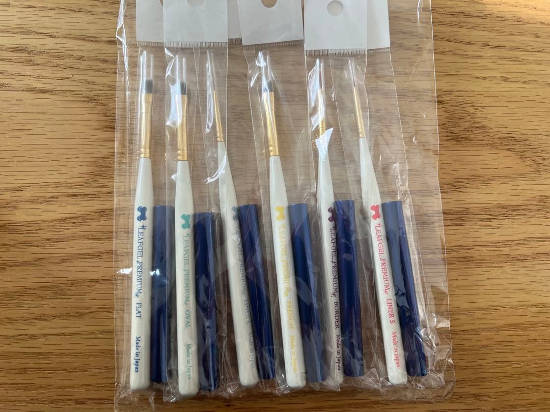 リーフプレミアム　ネイル筆　ジェル用筆　ブラシ　6本セット