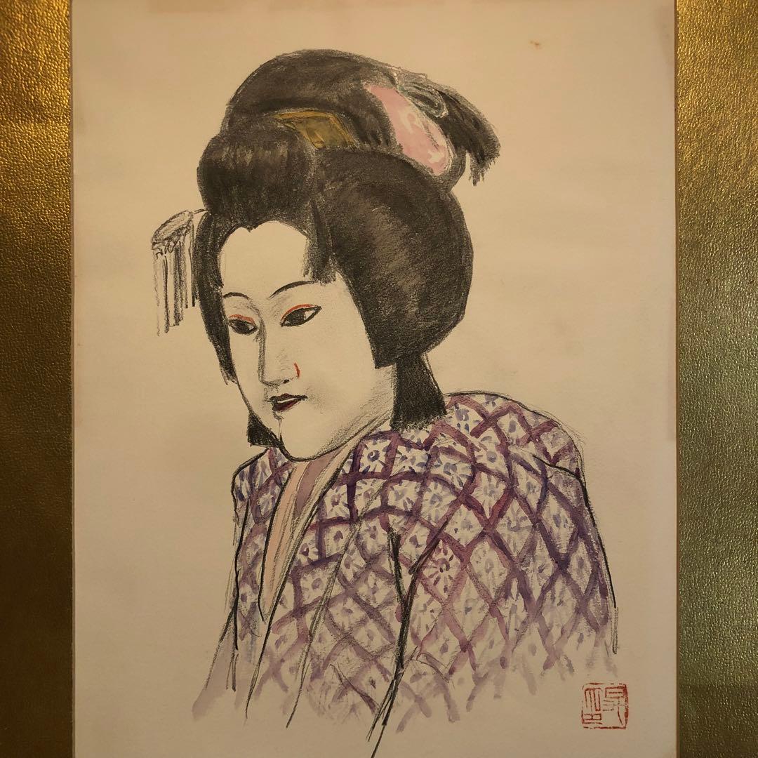 絵／絵画／歌舞伎絵／長谷川昇(はせがわのぼる)の一枚