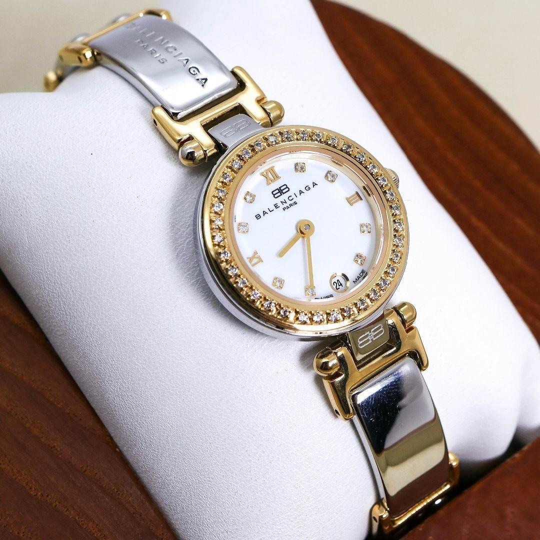 稼働 BALENCIAGA 腕時計 ストーンベゼル ラグジュアリー 1145