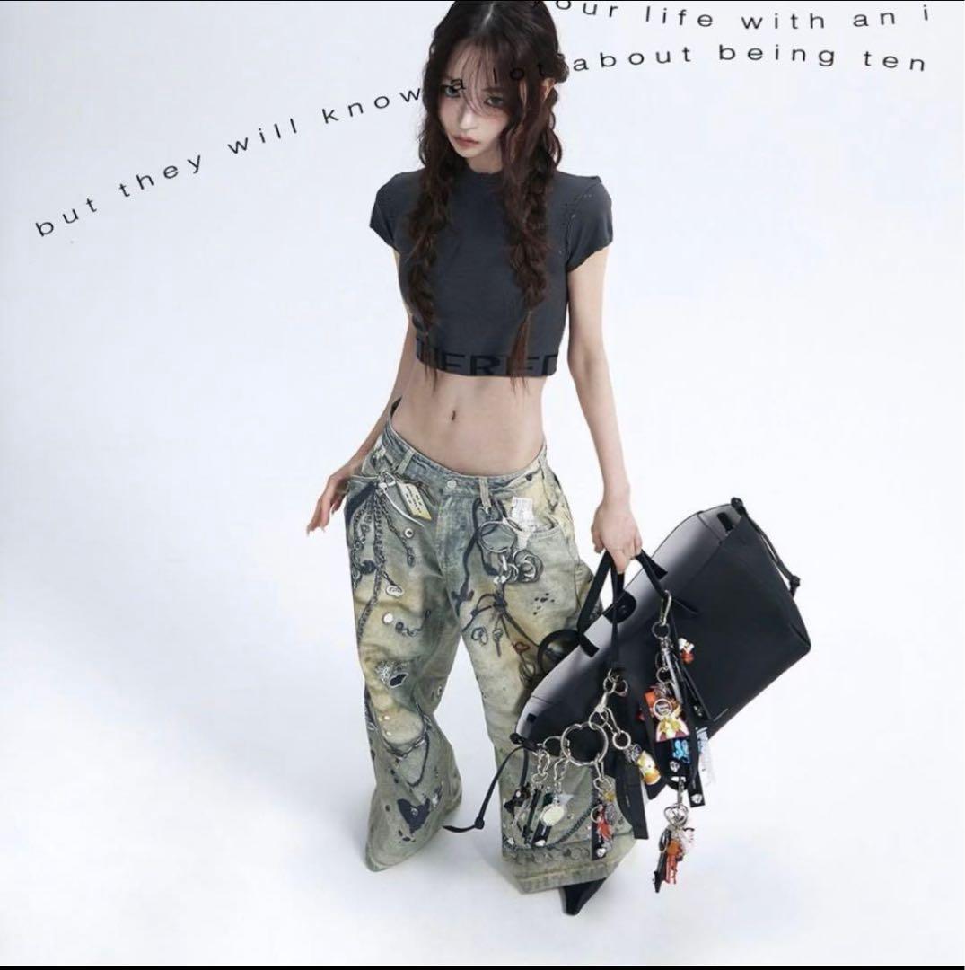 theredthread S print denim 1toys デニム