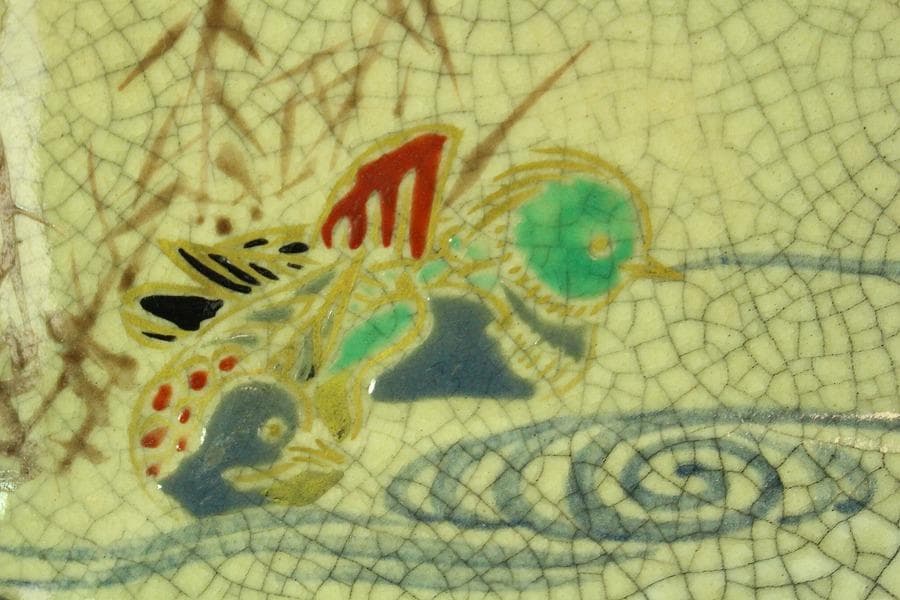 仁清写 色絵 金彩 鴛鴦流水紋 長皿 十客 古清水 茶道具(K-A227) - メルカリ