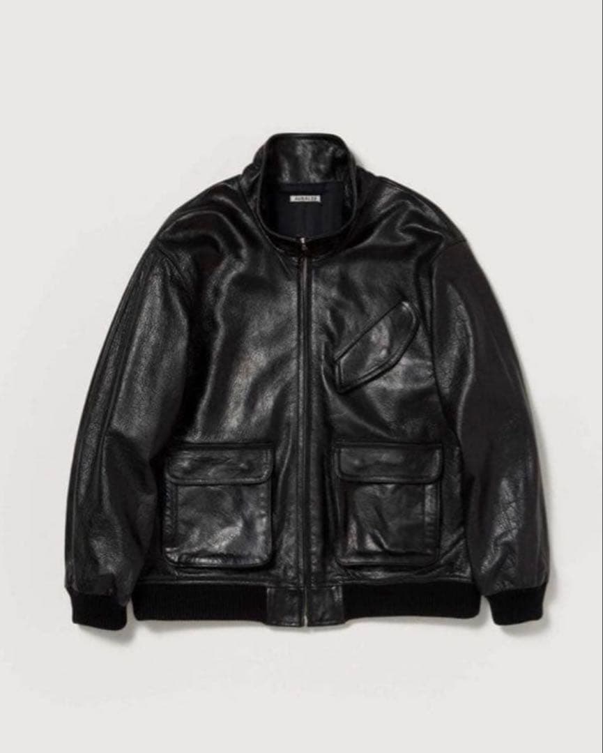 ジャケット・アウター AURALEE 25AW LAMB LEATHER ZIP BLOUSON 5