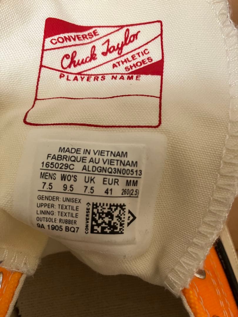 コンバース ct70 チャックテイラー OX フレイムス US7.5 26.0 - メルカリ