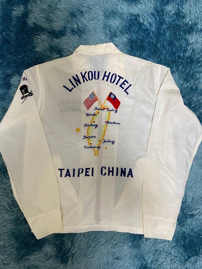 t*d様 LINKOU HOTEL ジッパー 555 ホワイト スカジャン 台北