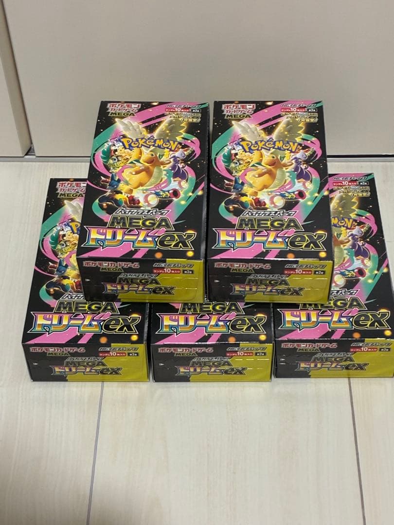 ポケモンカードゲーム メガドリーム　5BOX シュリンク無し ポケモンカードゲーム MEGA メガドリームex シュリンク付き+シュリンク