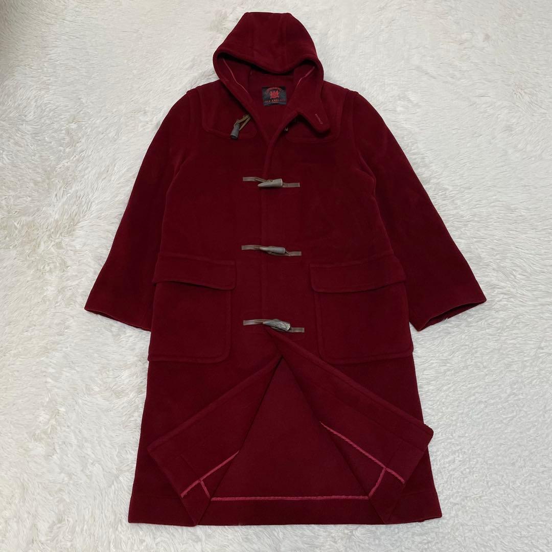 美品 オールドイングランド ダッフルコート ヘリンボーン XL相当 英国製 赤