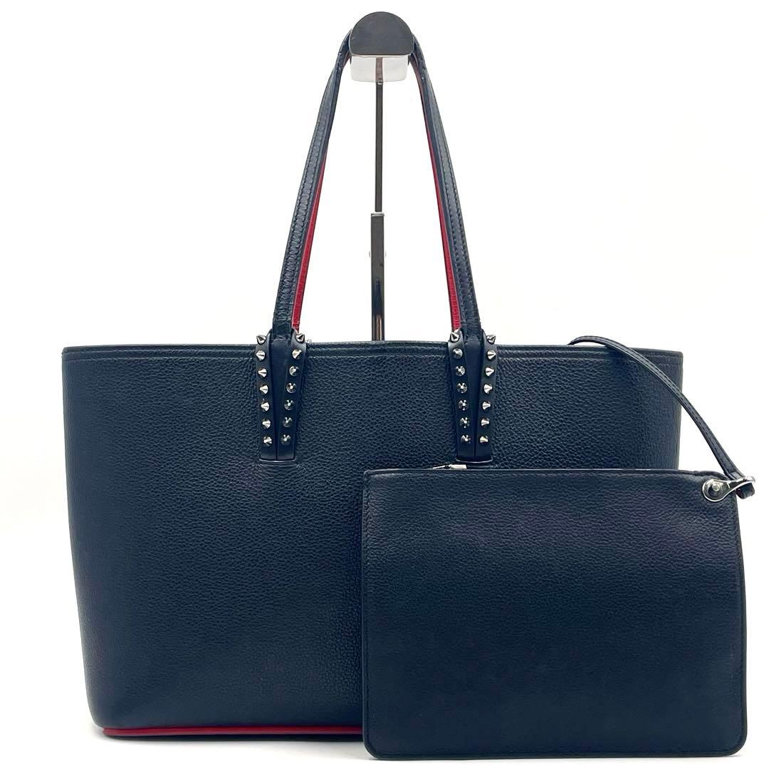 クリスチャン ルブタン カバタ トートバッグ 肩掛け ポーチ付 A4可 ブラック