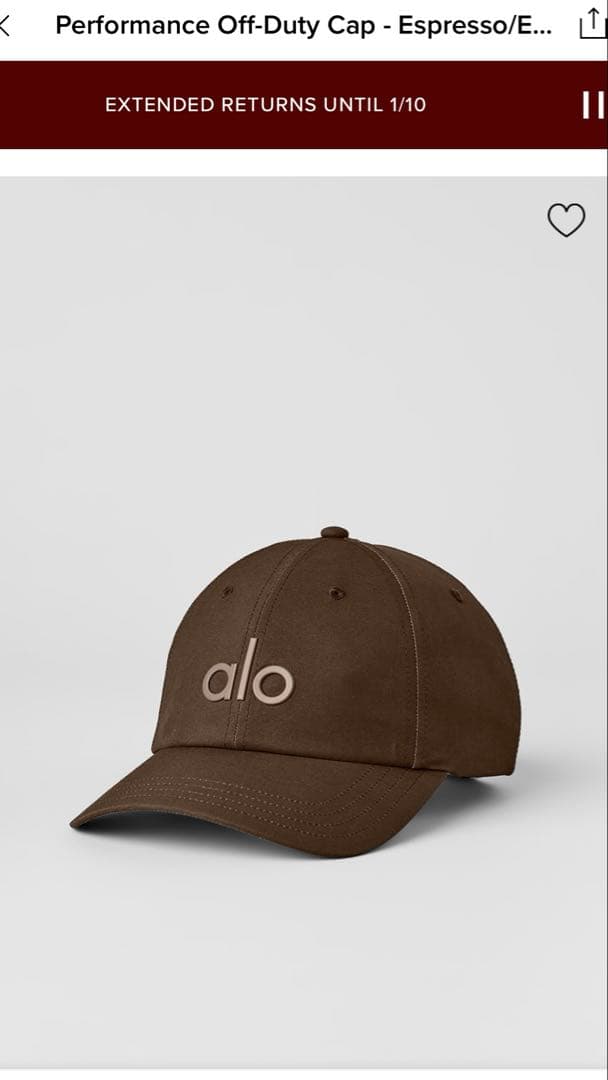 【新品未使用】alo yoga Off-Duty Cap Espresso