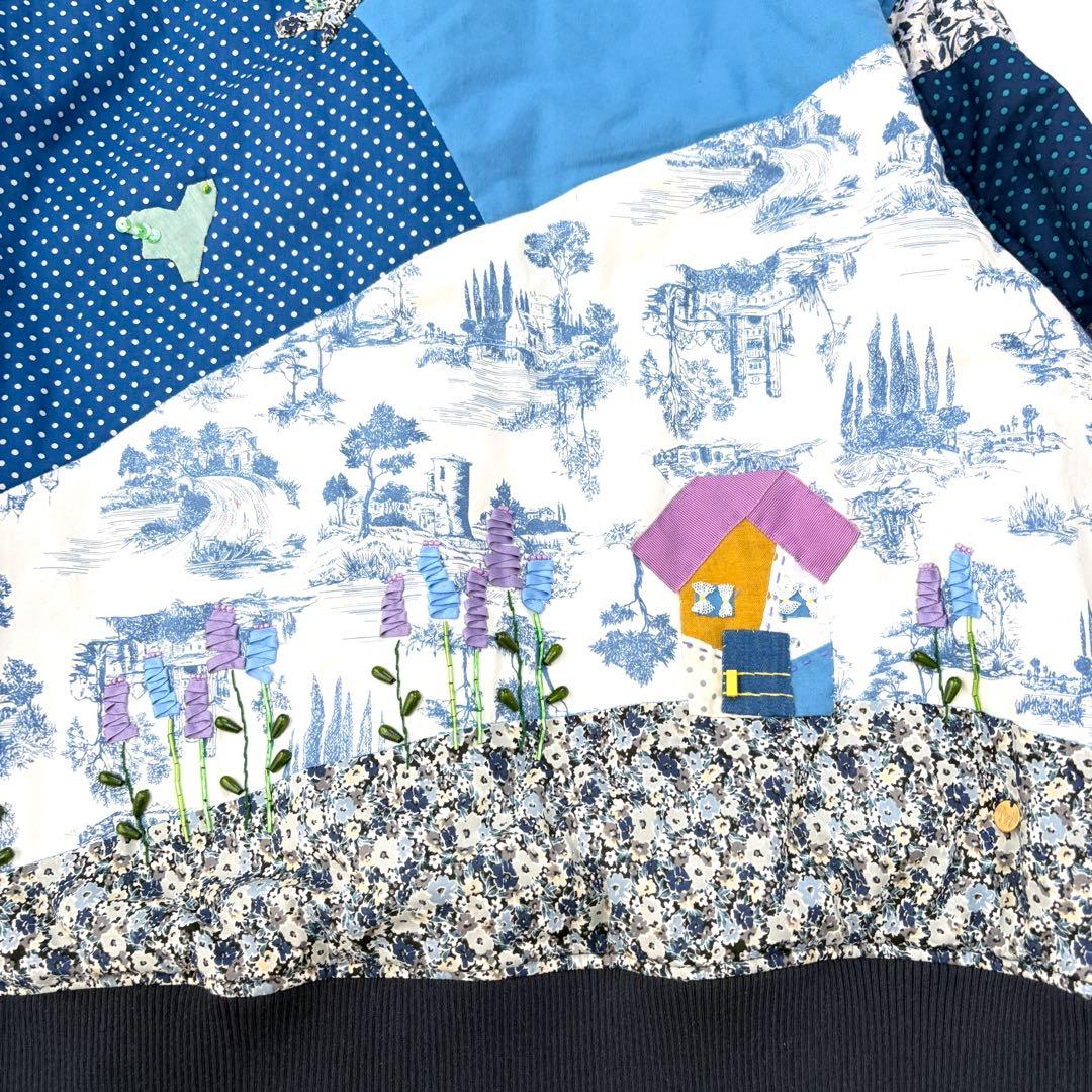 新品タグ付】MUVEIL ミュベール パッチワークブルゾン ジャケット 40