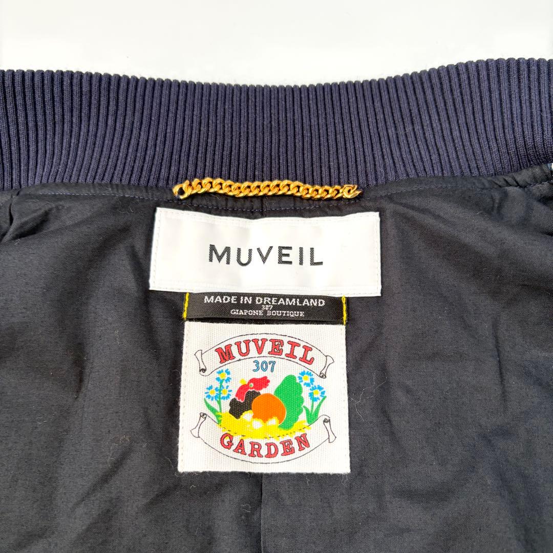 新品タグ付】MUVEIL ミュベール パッチワークブルゾン ジャケット 40