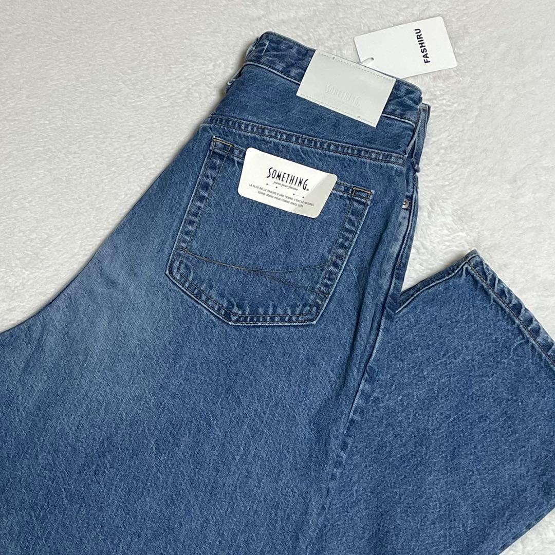 FASHIRU × SOMETHING バギーフィットジーンズ L