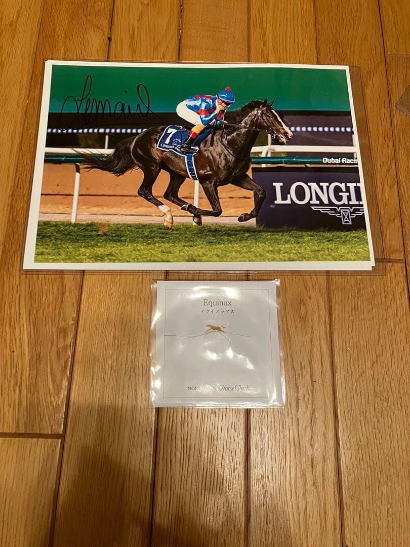 イクイノックス　2023 ドバイシーマC ルメール騎手直筆サイン　鬣　一本台紙