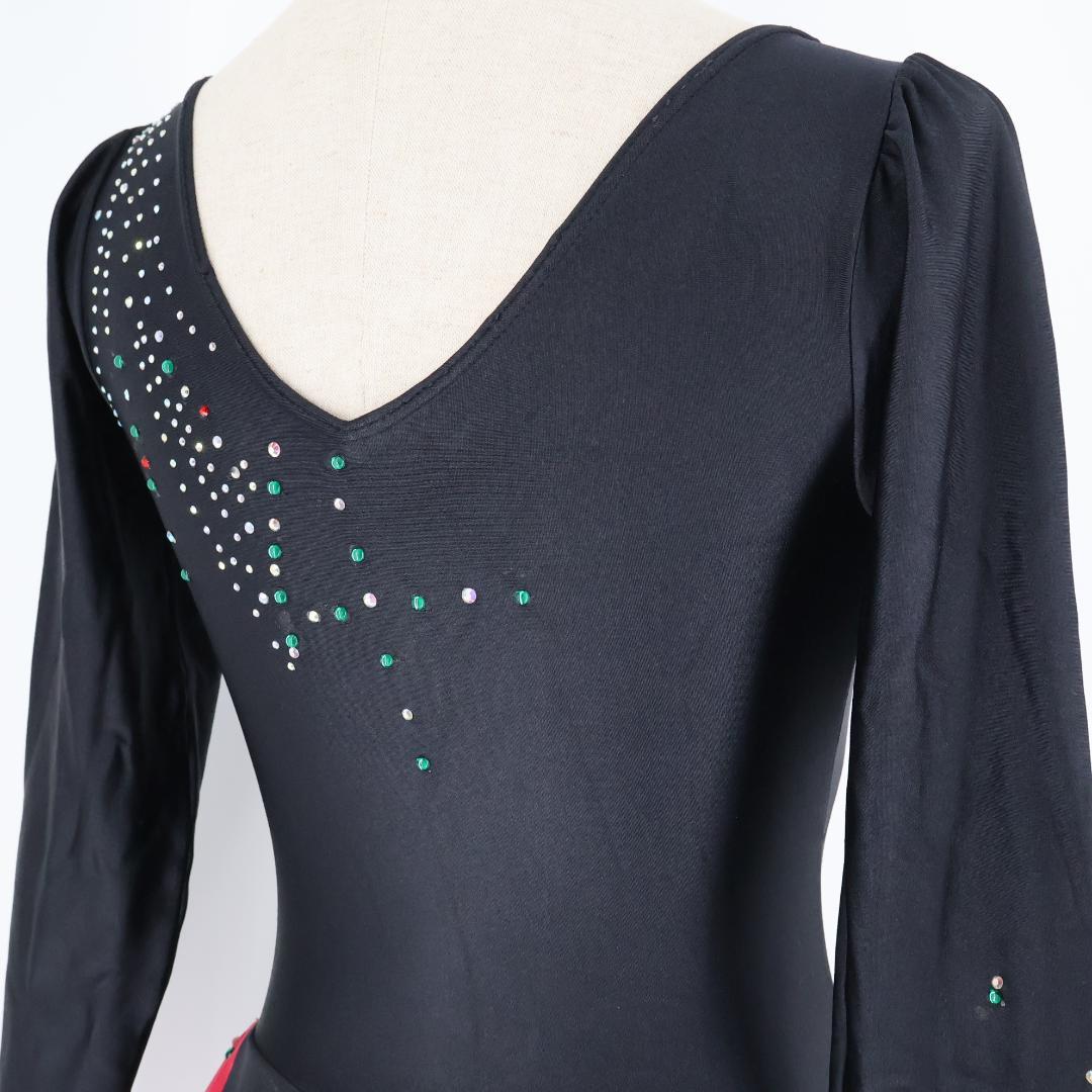 日本製 社交ダンス衣装】ブラック Chacott ラテン ドレス ワンピース