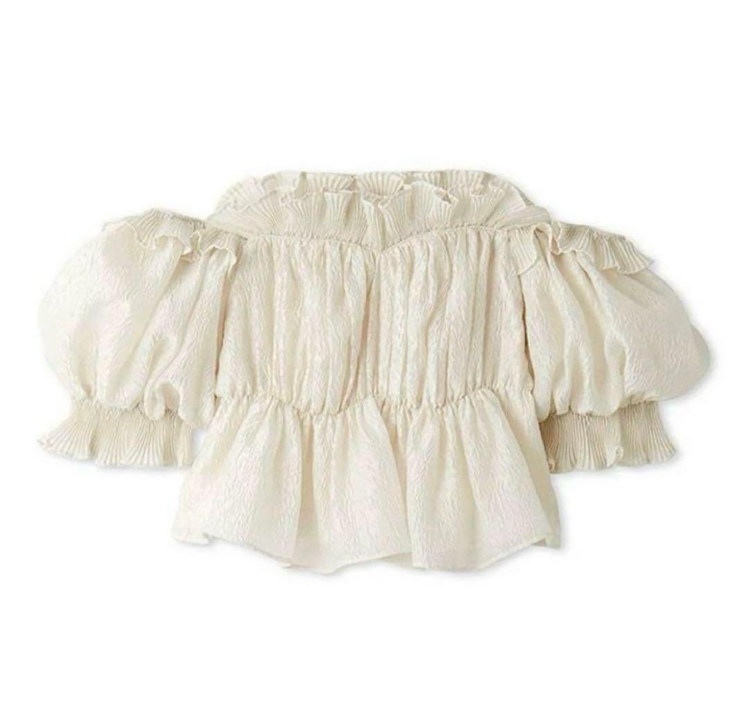 SNIDE スナイデル ジャガードボリュームギャザーオフショルブラウス SNIDEL（スナイデル）の「ジャガードボリュームギャザーオフショル