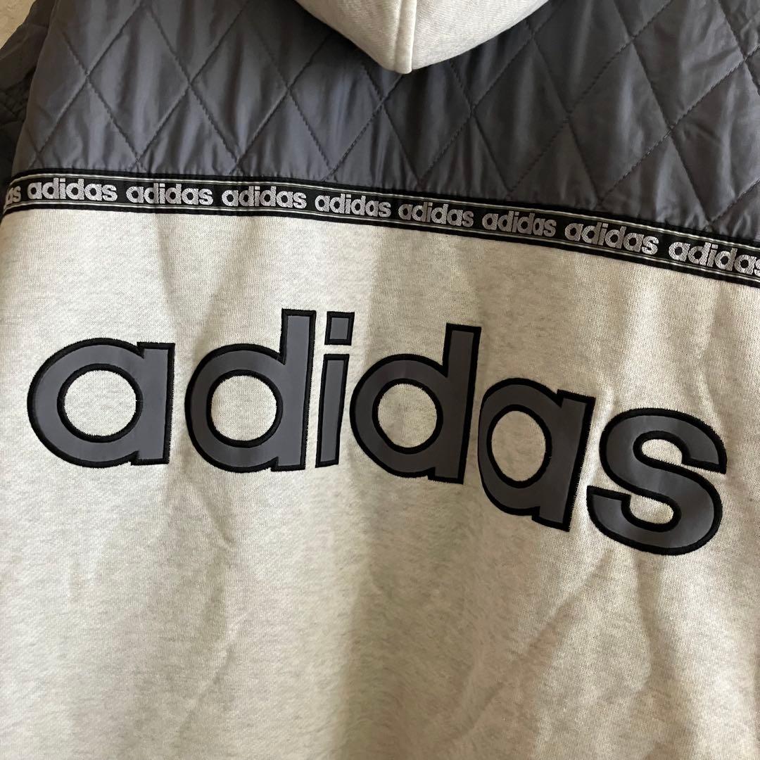 希少 90's 日本製 オールドアディダス 刺繍ロゴ インナーボアパーカー