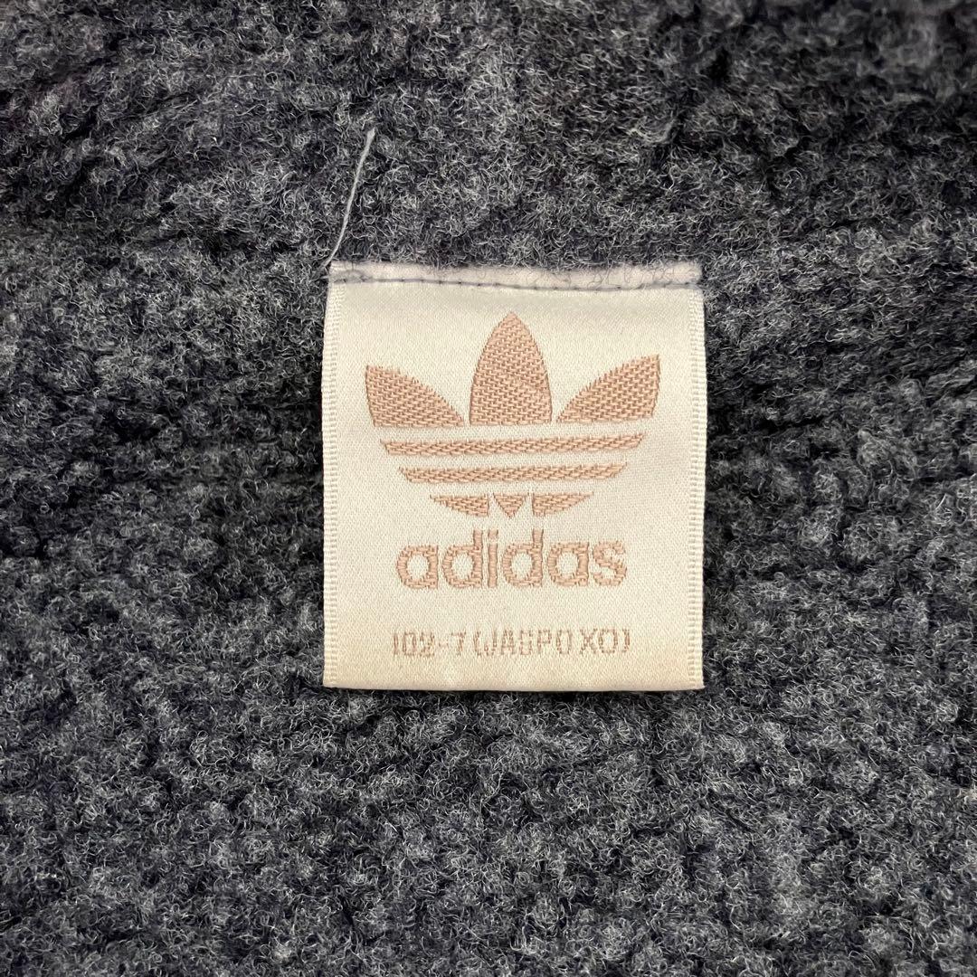 希少 90's 日本製 オールドアディダス 刺繍ロゴ インナーボアパーカー