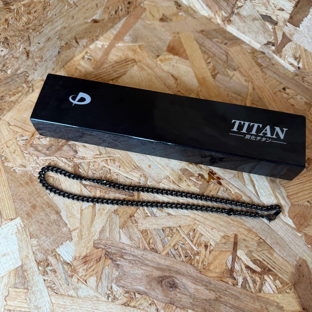 ★phiten 炭化チタンチェーンネックレス　45cm★