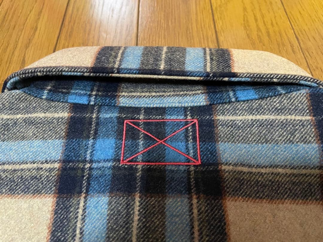 特別ファッション - MLVINCE wool check jacket BLUE Lサイズ
