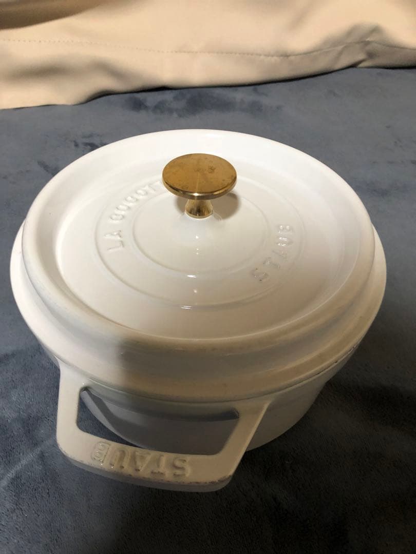 STAUB ストウブ 20cm 白　中古品