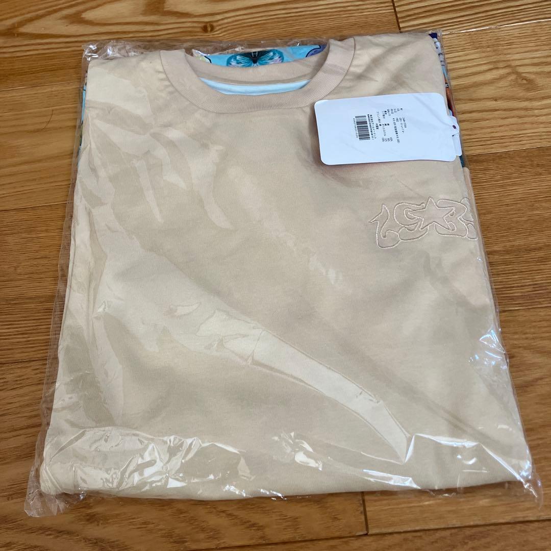 RE. 仲里依紗Tシャツ クリーム×ブルー FREE ❤️‍🔥FC限定GOODS 販売決定❤️‍🔥 FC限定のTシャツを2025.9/2(火)12