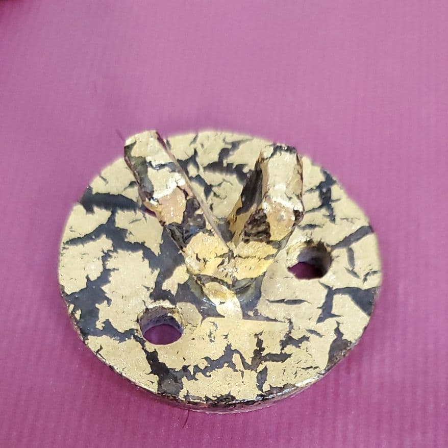 新田邦彦作 扁香炉 角 色小紋