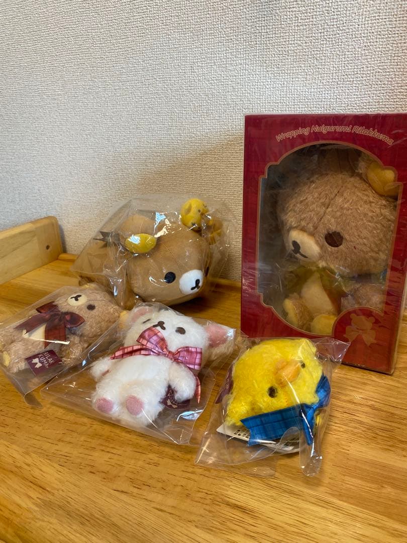 リラックマ　ロフト限定　12/6発売　ぶら下げぬいぐるみ5点フルセット　即日発送 ロフト＆サンエックスネットショップ限定！リラックマ「寝袋ぶらさげ