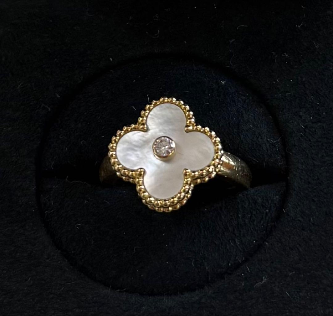 noel　ヴァンクリーフ　マザーオブパール　ゴールドリング　53