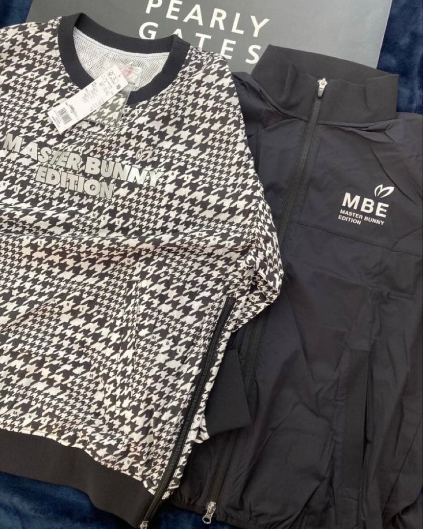新品 マスターバニー 千鳥柄×ナイロンストレッチ 撥水ジャケット(4)M