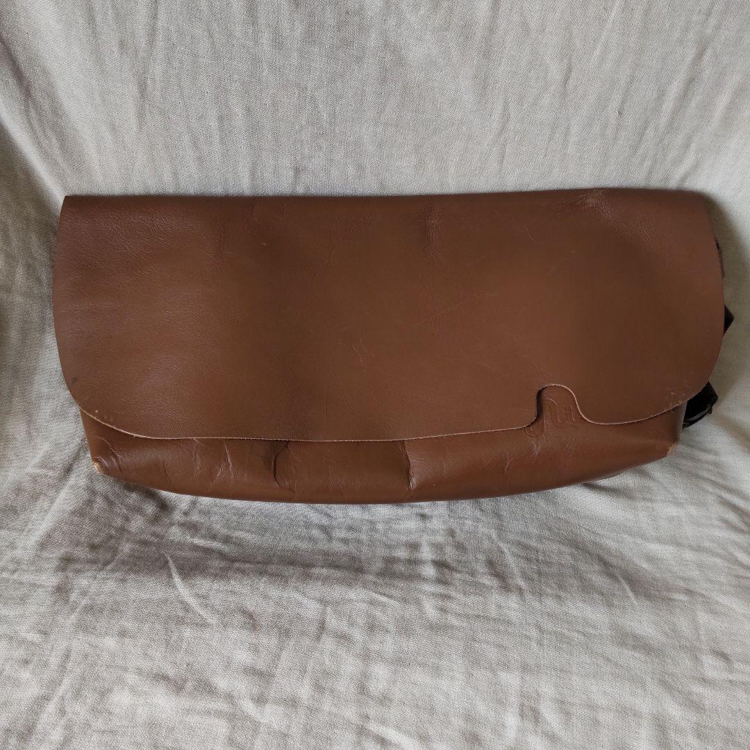 ユニアンドコー　メッセンジャー　バック　ブラウン　大きめサイズ