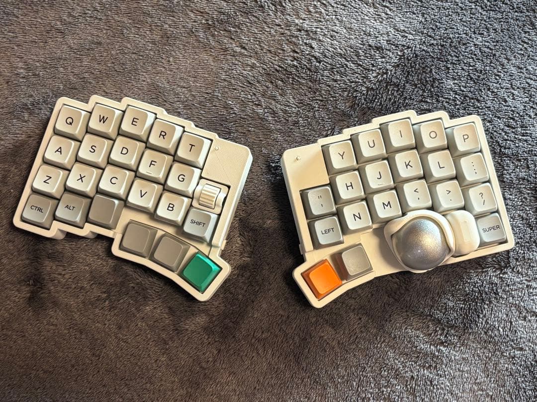 roBa キーボード 組み立て済み トラックボール付き