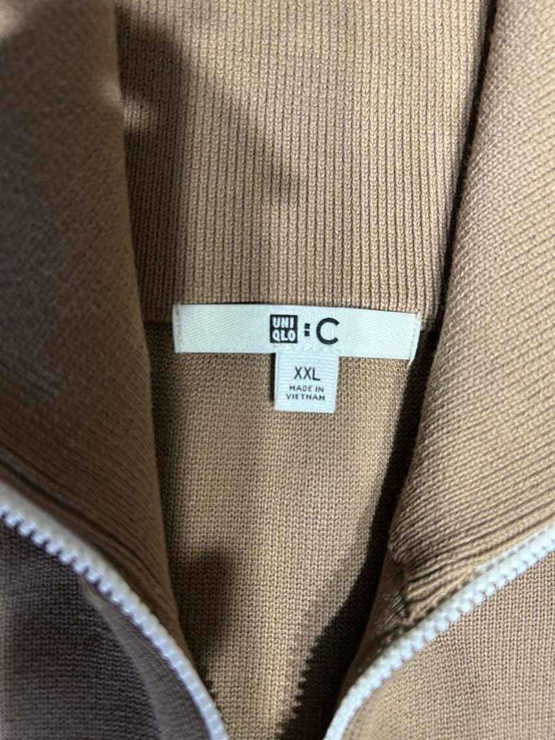 UNIQLO C ミラノリブフルジップカーディガン 32Beige XXL - メルカリ